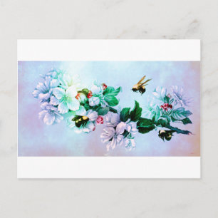 BEES AND BLOSSOMS POSTCARD
