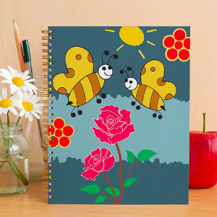 Bees And Flowers Spiral Planner