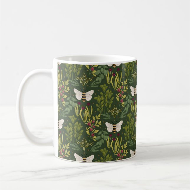 Bees and Foliage Mug (Left)