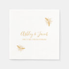 Bees and Golden Honeycomb Pattern Wedding