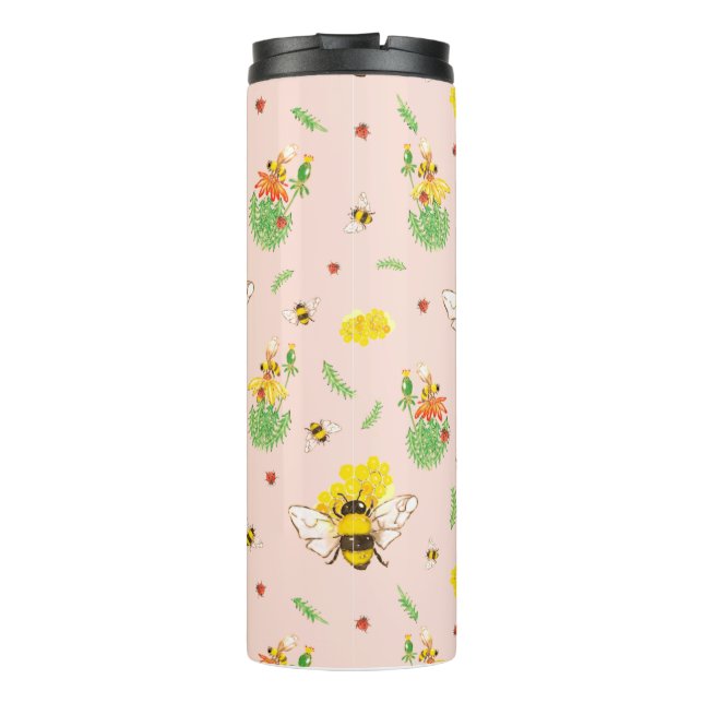Bees and Happy Beetles Thermal Tumbler (Back)