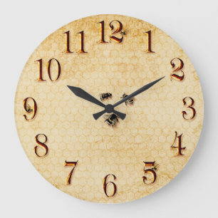 Bees and Honeycomb Large Clock