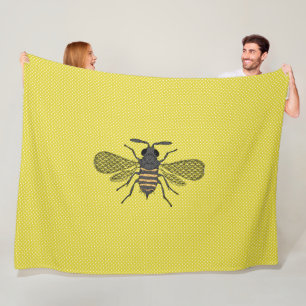 BEES and Honeycomb - Save The Bees Fleece Blanket