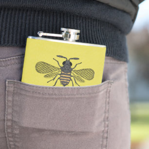 BEES and Honeycomb - Save The Bees Hip Flask