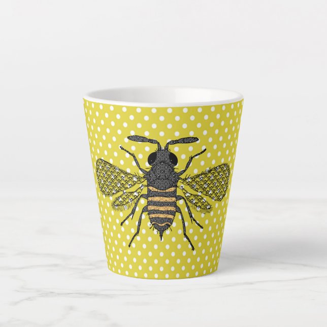 BEES and Honeycomb - Save The Bees Latte Mug (Front)