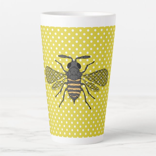 BEES and Honeycomb - Save The Bees Latte Mug (Front)
