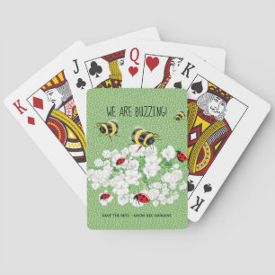 BEES and LadyBugs - Art by LeahG Save The Bees Playing Cards