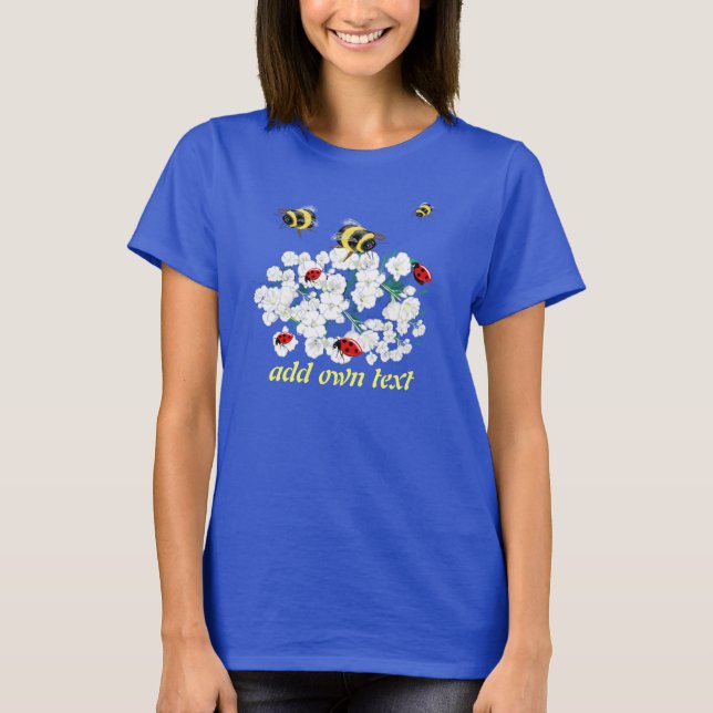 BEES and Ladybugs nature art T-Shirt (Front)