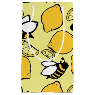 Bees and Lemons for Lemonade Small Gift Bag