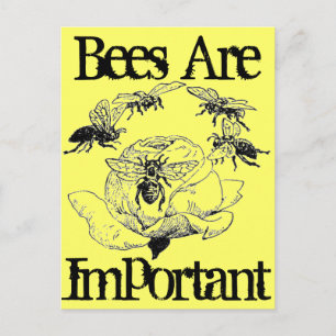 Bees Are Important postcard