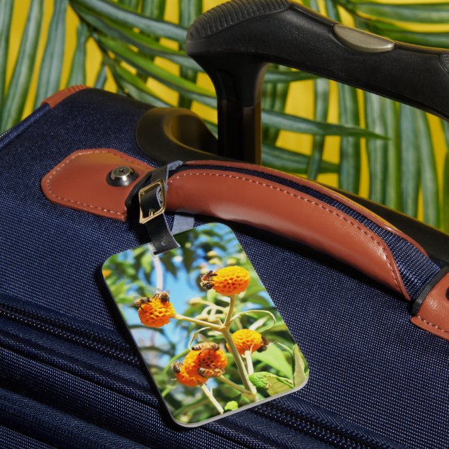 Bees at Work Luggage Tag (Front Insitu 1)