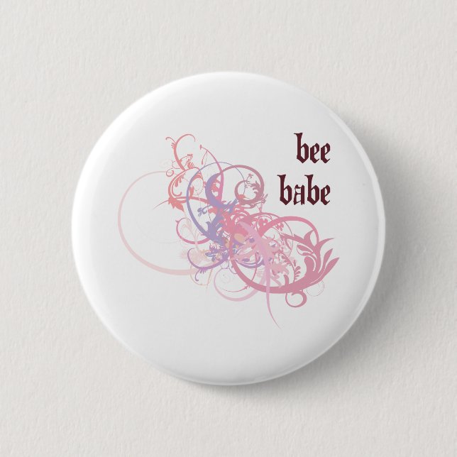 Bees Babe 6 Cm Round Badge (Front)
