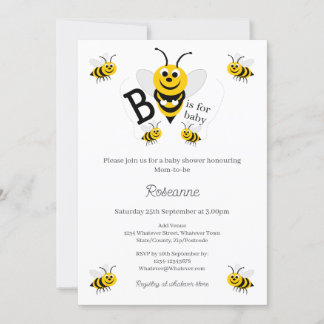 Bees Baby Shower Invitation