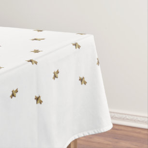 Bees - Bees - Bee white bee Tablecloth