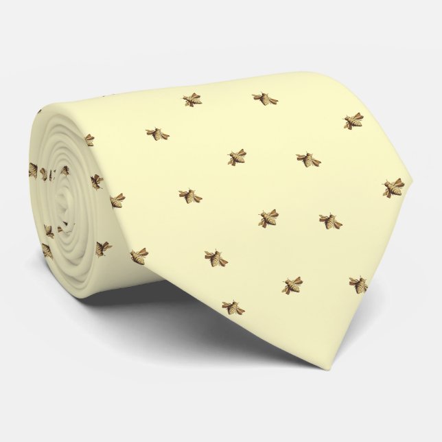 Bees – Bienen – Bee – Biene pastel Tie (Rolled)