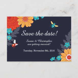 Bees & Blossoms Save-the-Date Invitation
