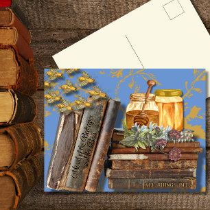 Bees Books and Honey A Rustic Vintage Blend Postcard