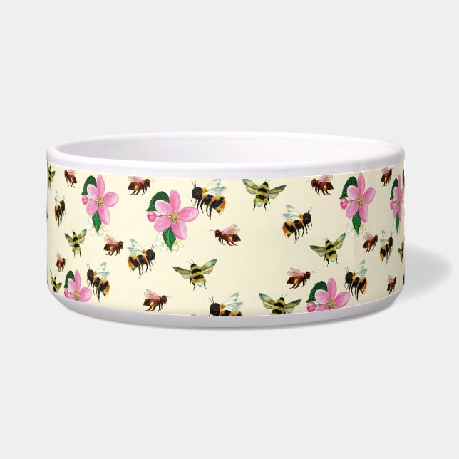  Bees & Bumblebees & Pink Spring Blossoms (Front)
