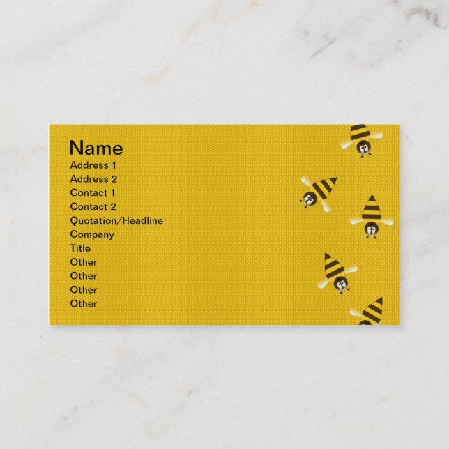 Bees Business Card (Front)