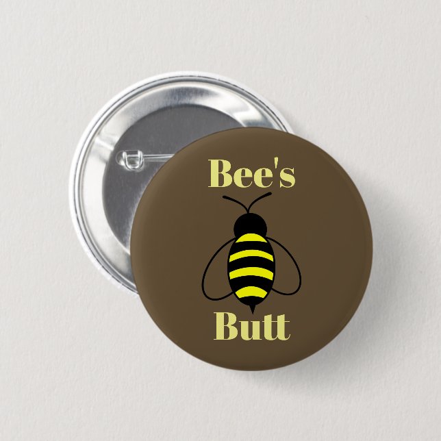Bee's Butt Button (Front & Back)