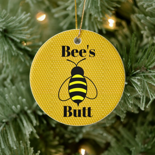 Bee's Butt Ceramic Ornament (Tree)
