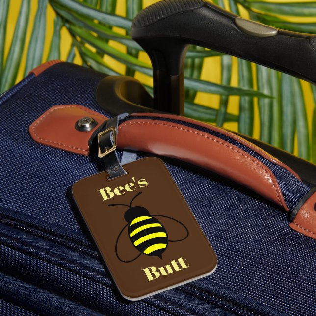 Bee's Butt Luggage Tag (Front Insitu 1)