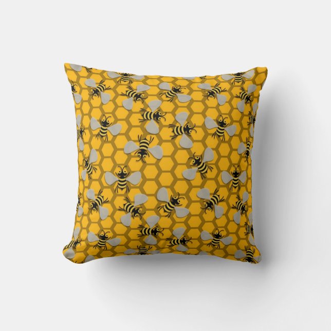 Bees decoration cushion (Front)