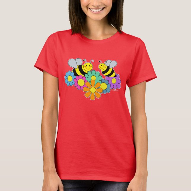 Bees & Flowers T-Shirt (Front)