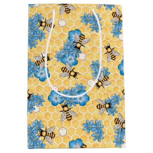 Bees Honey Honeycomb Gift Bag