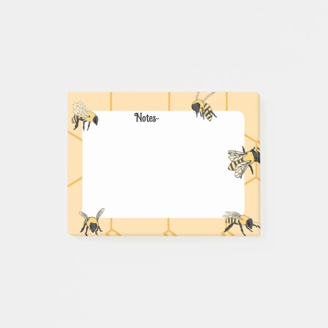 Bees Honeycomb Bee Farm  Post-it Notes (Front)
