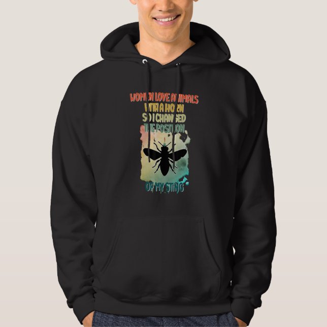 Bees Idea for Women Beekeeping Beekeeper Gag Cute  Hoodie (Front)