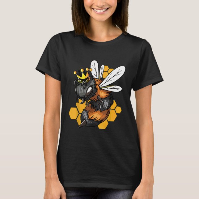 Bees Illustration Beekeeper Honey Beekeeping T-Shirt (Front)