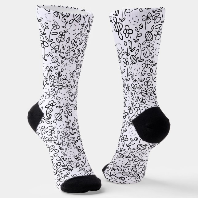 Bees in the garden socks (Angled)