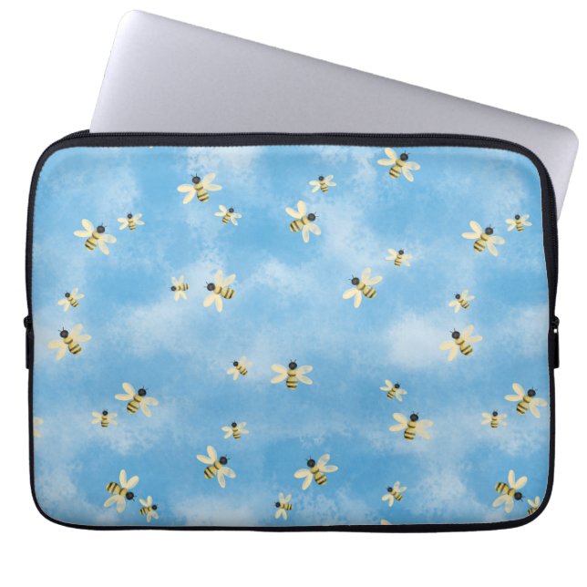Bees In The Sky Laptop Sleeve (Front)