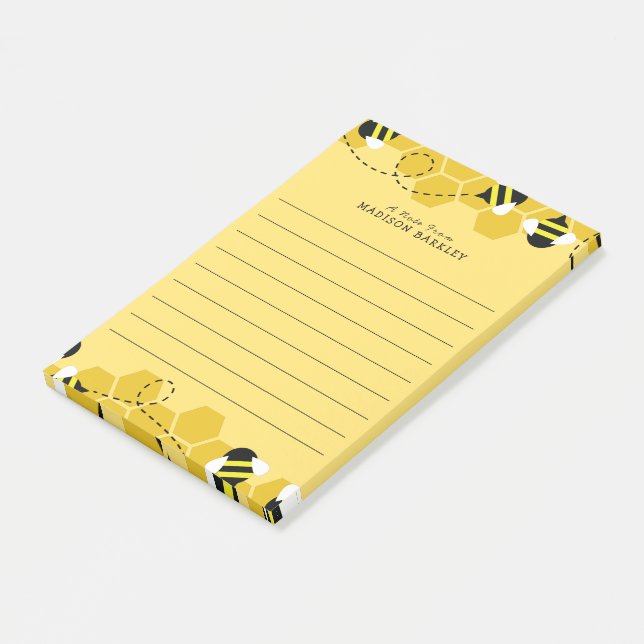 Bees Kid's Cute Beehive Post-it Notes (Angled)
