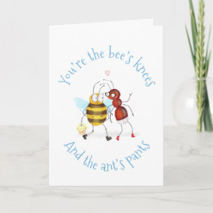 Bee's knees and ant's pants thank you card