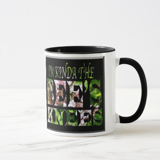 Bee's Knees Black 11 oz Ringer Mug (Right)
