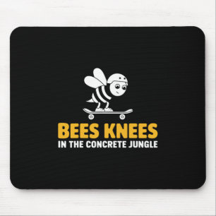 Bees Knees Skateboarding Design Mouse Mat