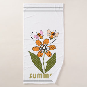 bees love summer and so do I Bath Towel Set