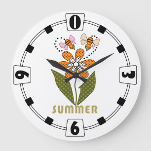bees love summer and so do I Large Clock