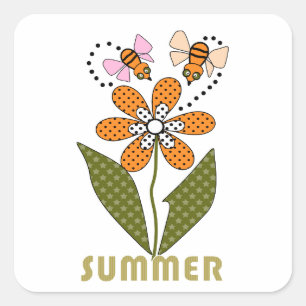bees love summer and so do I Square Sticker