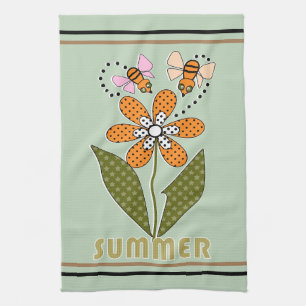 bees love summer and so do I Tea Towel