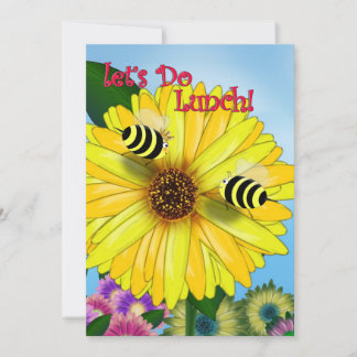 Bee's Lunch Date on Yellow Flower