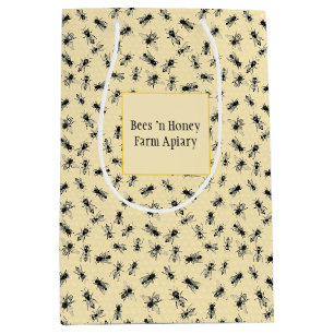 Bees 'n Honeycomb Goldenrod Medium Gift Bag