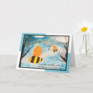 Bees 'n Jack O Lanterns Halloween Card