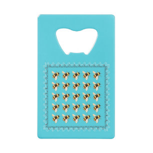 Bees on Blue Stainless Steel Bottle Opener