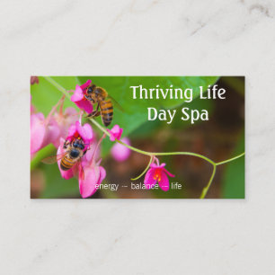 Bees On Coral Vine Flowers Photograph Appointment Card