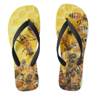 Bees on Honeycomb - Flip Flop Sandals