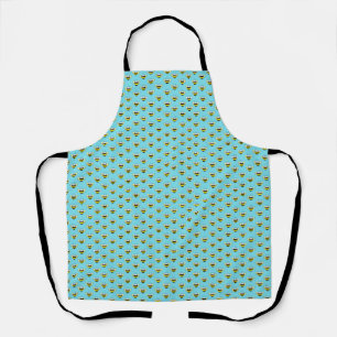 Bees on Turquoise Personalize Apron