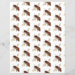 Bees pattern scrapbook paper